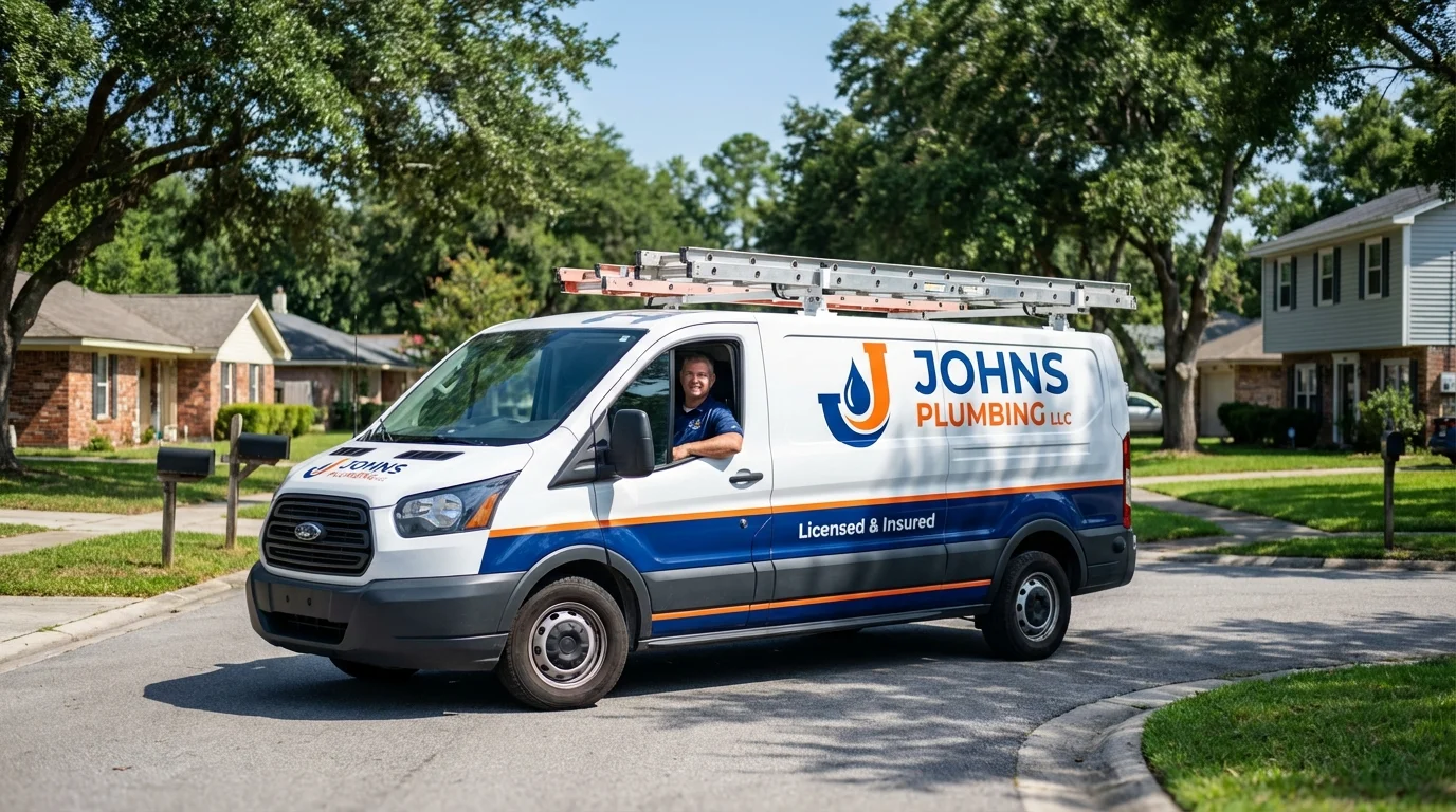 Johns Plumbing LLC service van in Princeton, MN